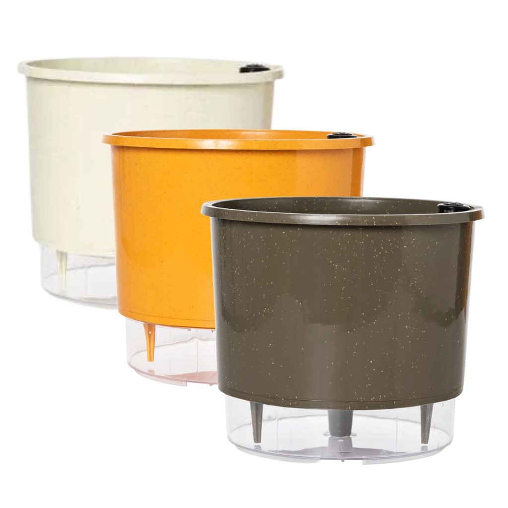 2 Vaso Autoirrigável nº03 Terrazzo Vaso Raiz 1,7L Basalto Arenito Calcário Terracota Casa Jardim Plantas Flores Temperos