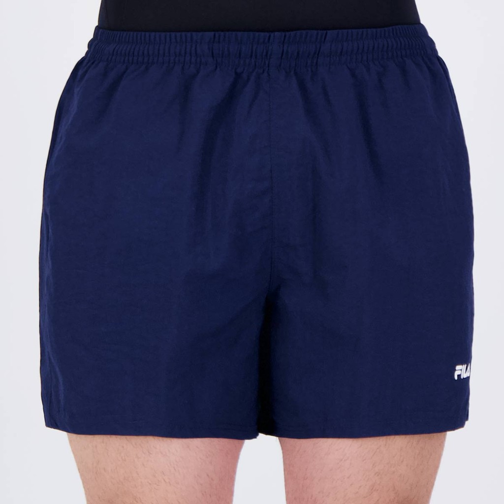 Shorts Fila Essential IV Marinho e Branco em Oferta na Shopee