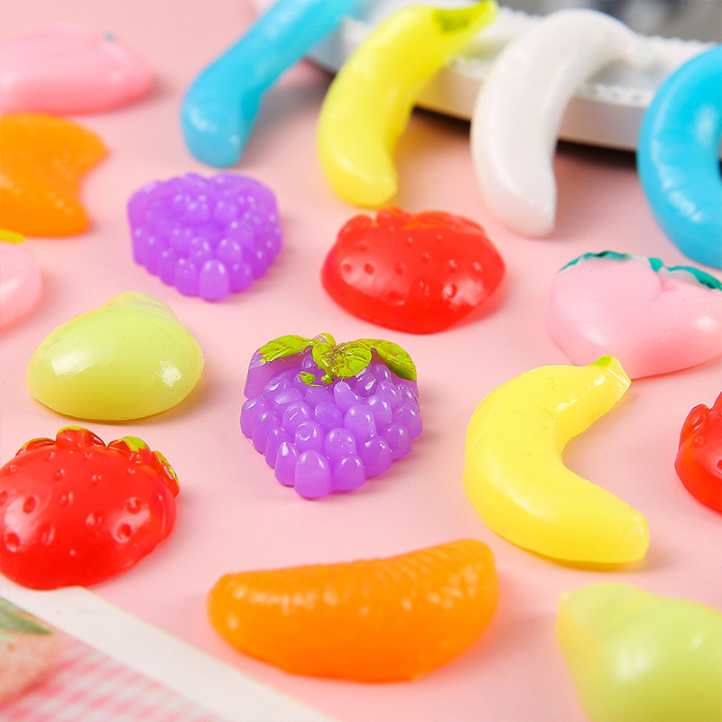 Simulação de descompressão de frutas lodo macio pitada música melancia morango abacaxi tomate laranja brinquedo de ventilação