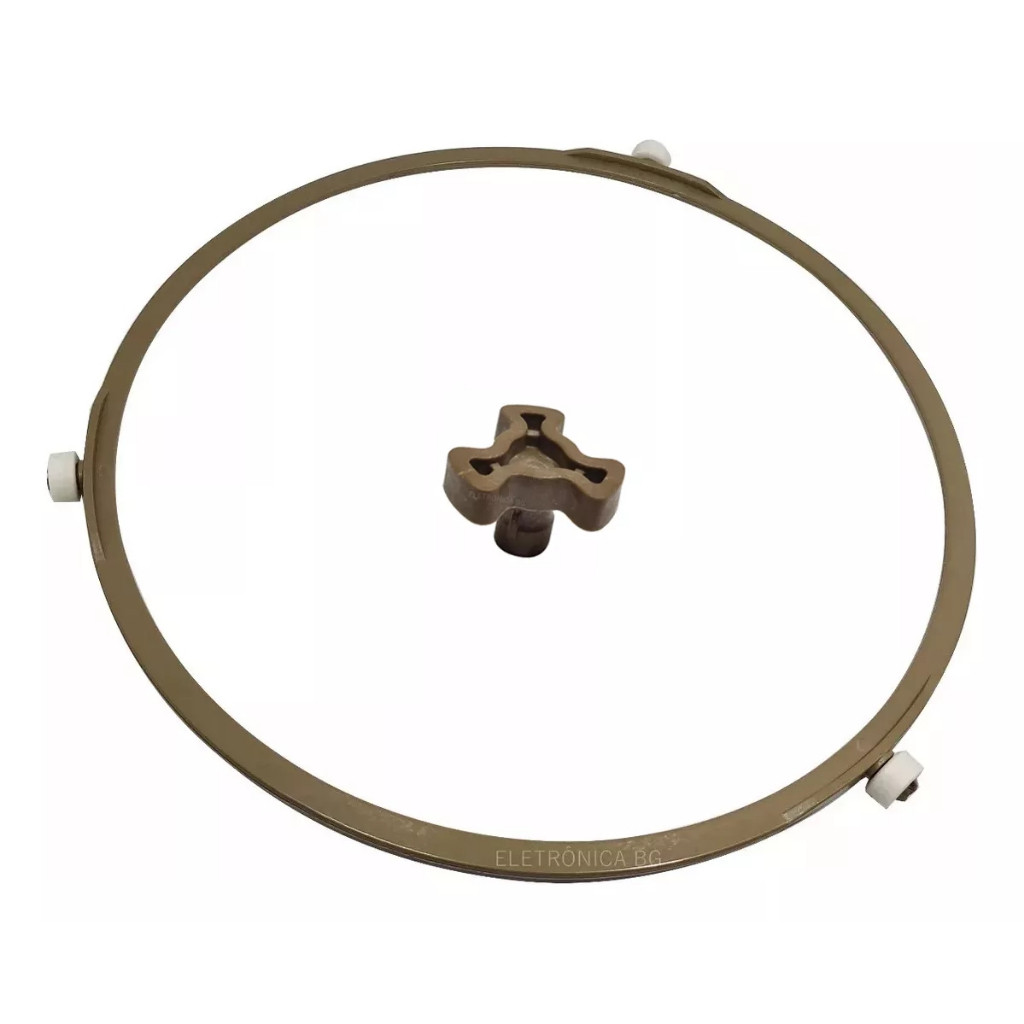 Trevo Cruzeta + Rodizio do Prato 22,5cm compatível com Microondas P Todas As Marcas