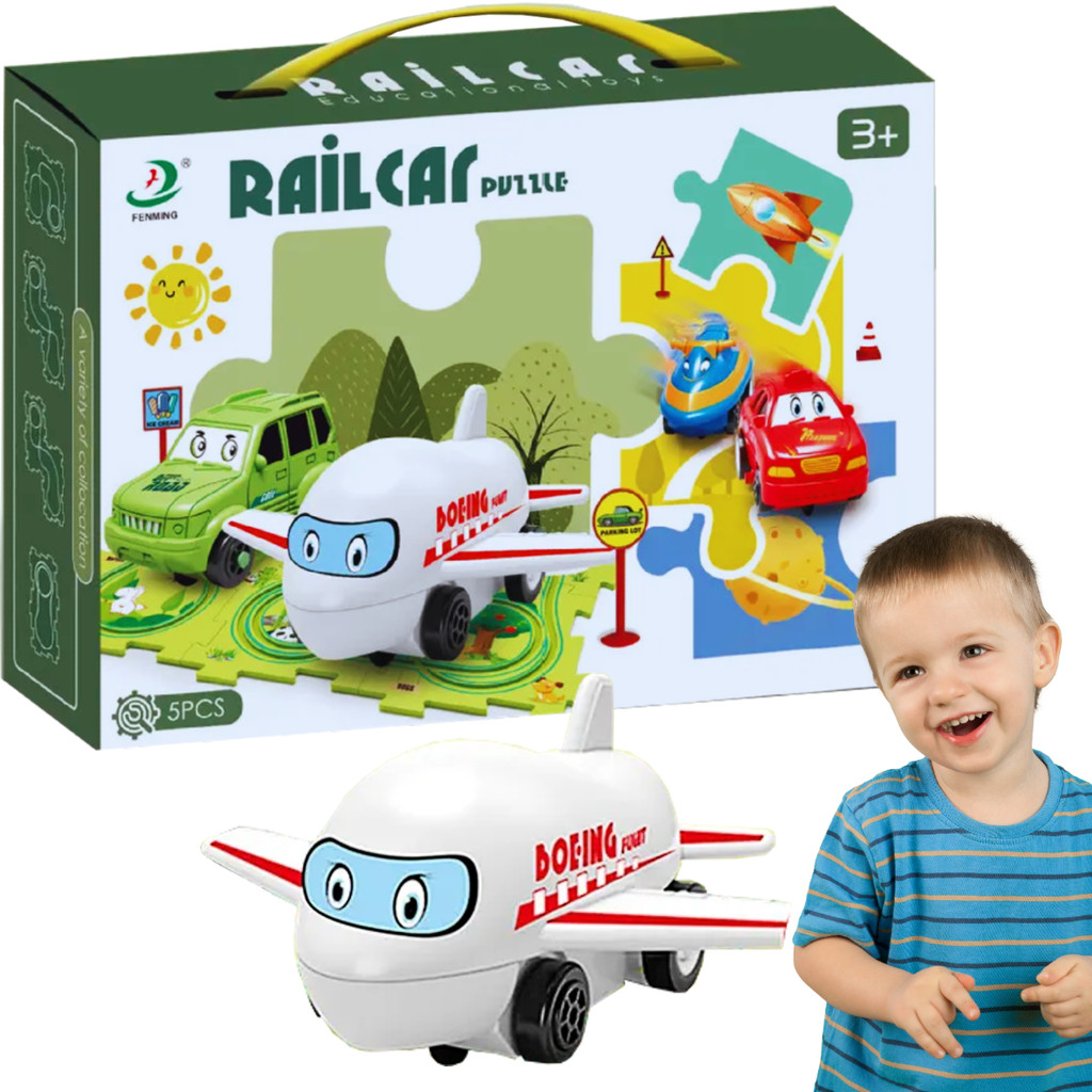 Pista Carrinho Com Brinquedo Avião Pista Maluca Presente Menino em Oferta na Shopee