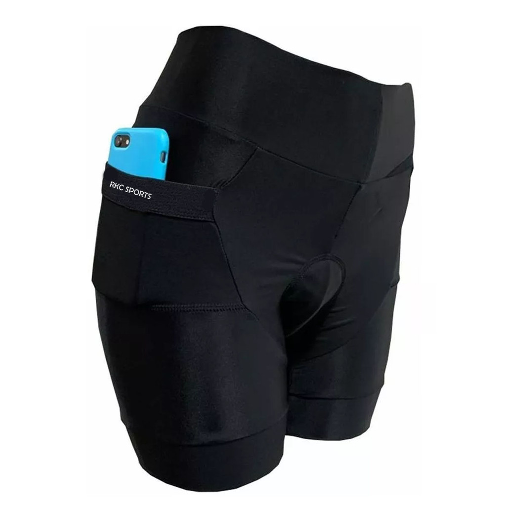 Bermuda Ciclismo Feminina Forro em Gel  Mountain Bike Com Bolsos Rkc Sports 2.0 Ciclismo