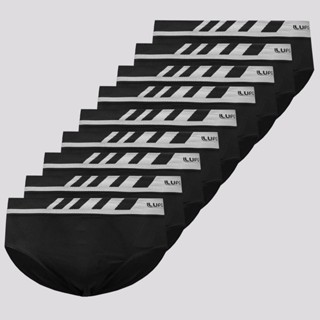 Kit 9 Cuecas Slip Lupo Microfibra Sem Costura Preta em Oferta na Shopee