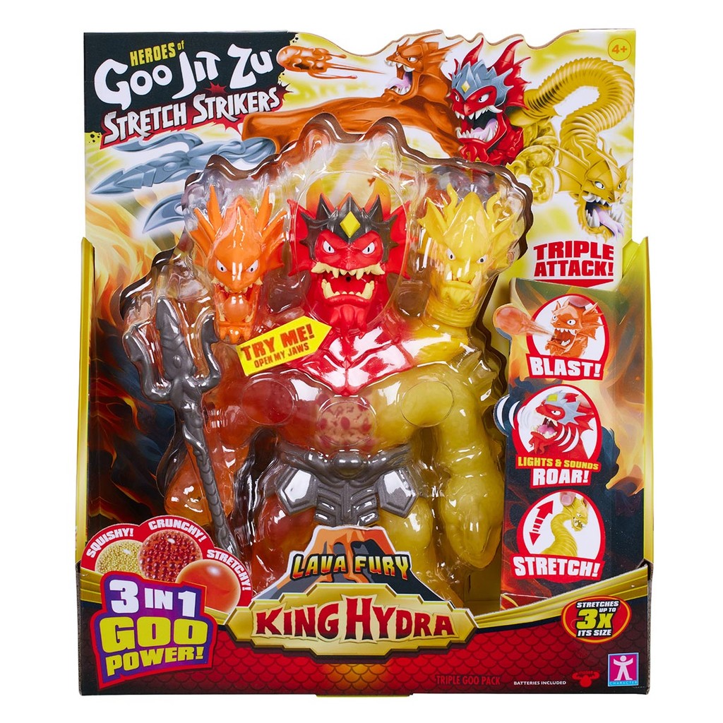 Boneco Rei Hydra Fúria de Lava 3 em 1 Luz e Som - Goo Jit Zu