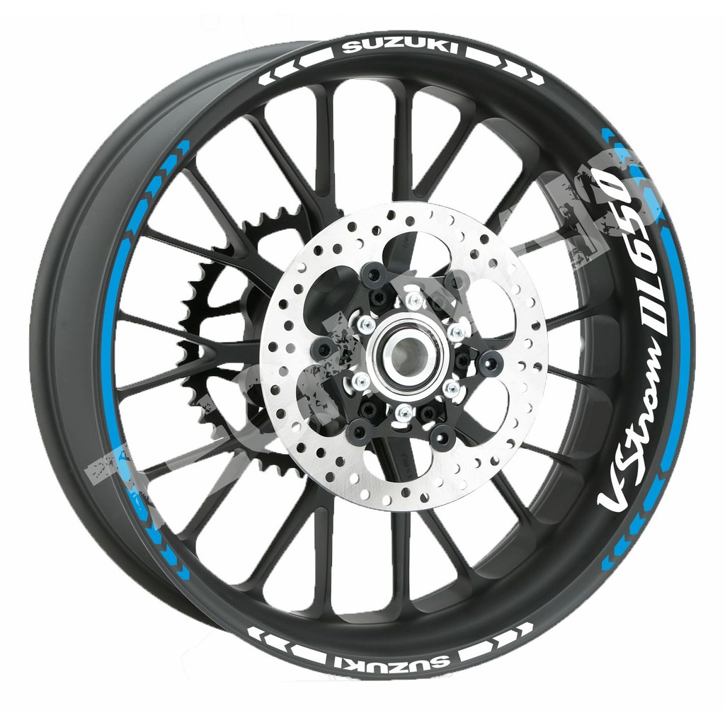 Adesivo Refletivo De Rodas Frisos Moto Suzuki V-strom Dl 650 refletivo