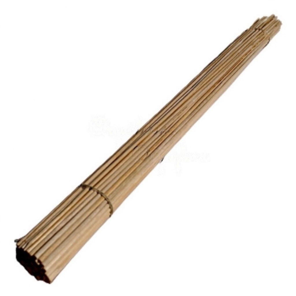 Kit 50 Estacas Tutor De Plantas Haste Naturais Bambu 80cm Suporte Crescimento Orquídeas Flores Jardinagem