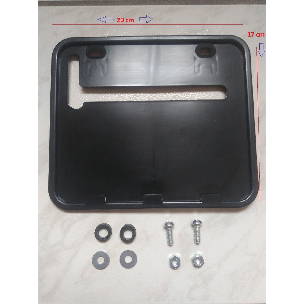 Suporte De Placa Moto C/parafusos Modelo Novo 20 X 17 Detran em Oferta na Shopee