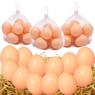 Kit 48 Ovos Falsos De Plástico Para Indez Galinha Poedeira em Oferta na Shopee