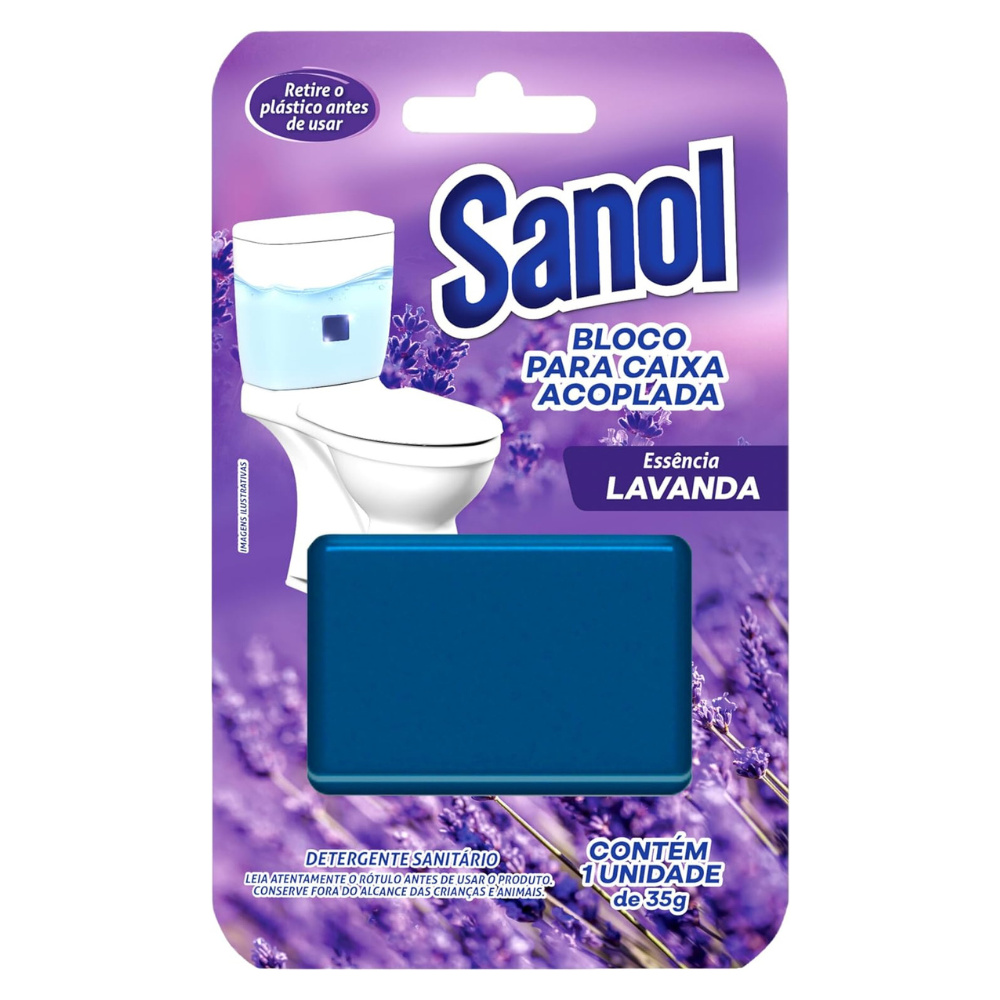 Bloco Sanitário Para Caixa Acoplada Lavanda 1Un Sanol - Home & Living
