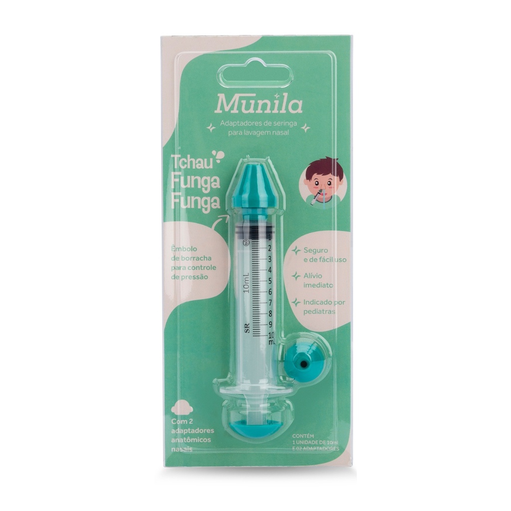 Seringa Lavagem Nasal Com Adaptador Bebê Infantil Munila 1un - Mom & Baby