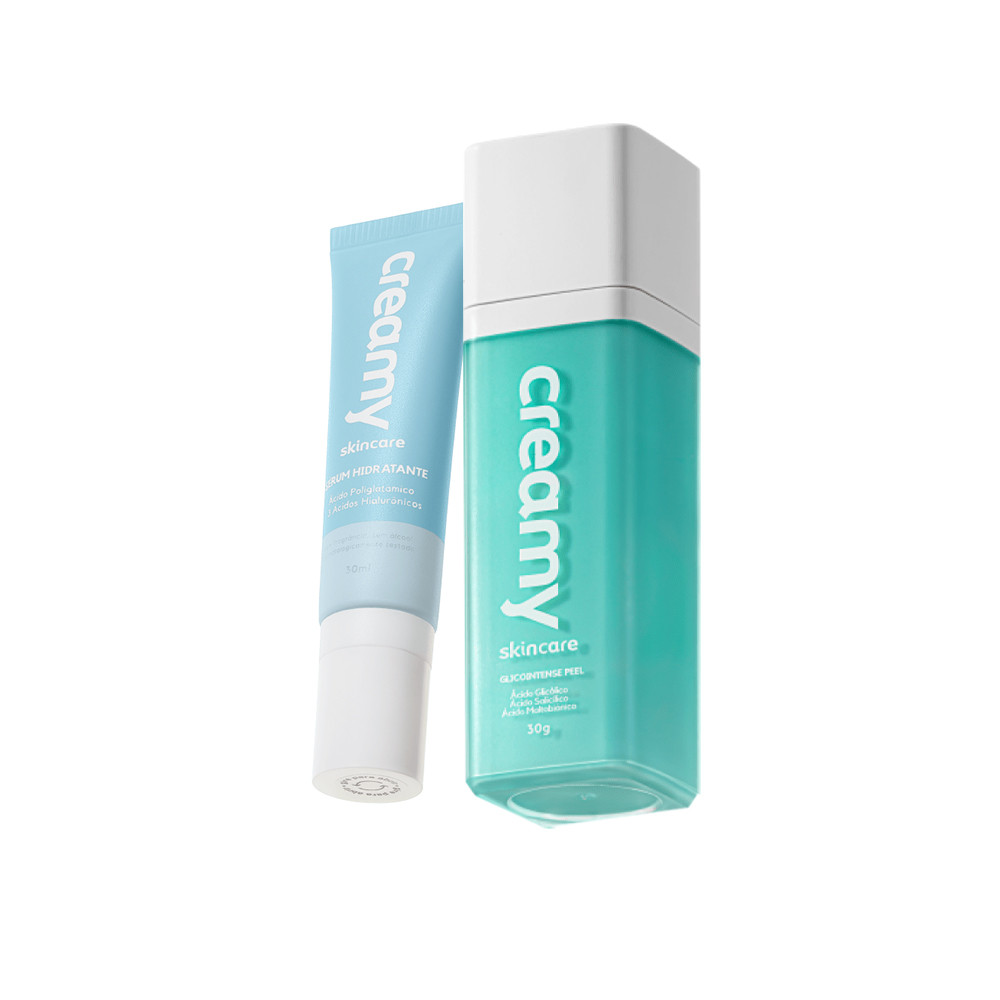 Kit Creamy Skincare Glicointense Peel e Sérum Hidratante (2 produtos) em Oferta na Shopee