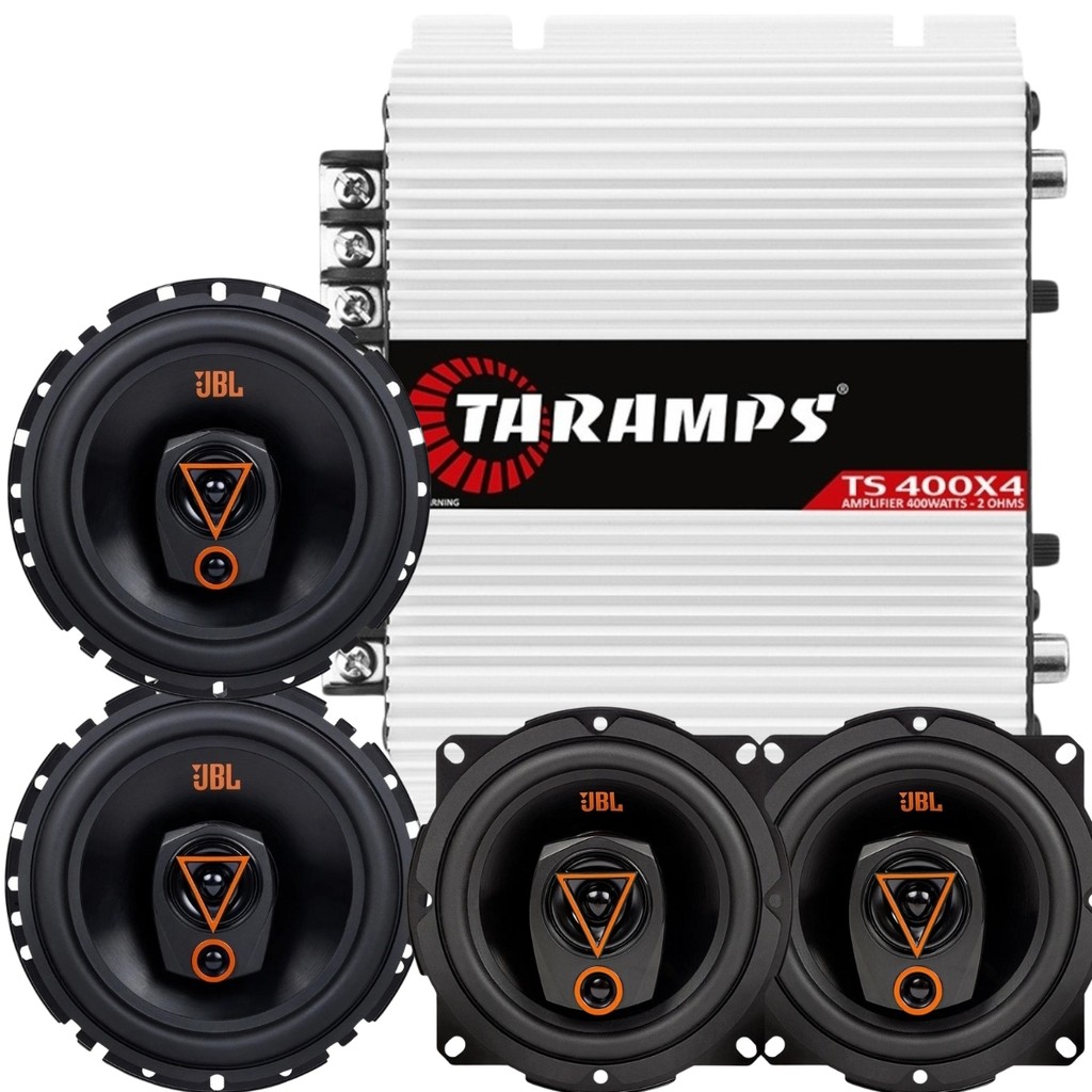 Kit 4 Alto Falantes 6trms80 + 5trms80 + Módulo Taramps Ts400