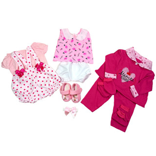 Kit Roupinha Bebê Reborn 3 trocas + Tiara e Sapatinho em Oferta na Shopee