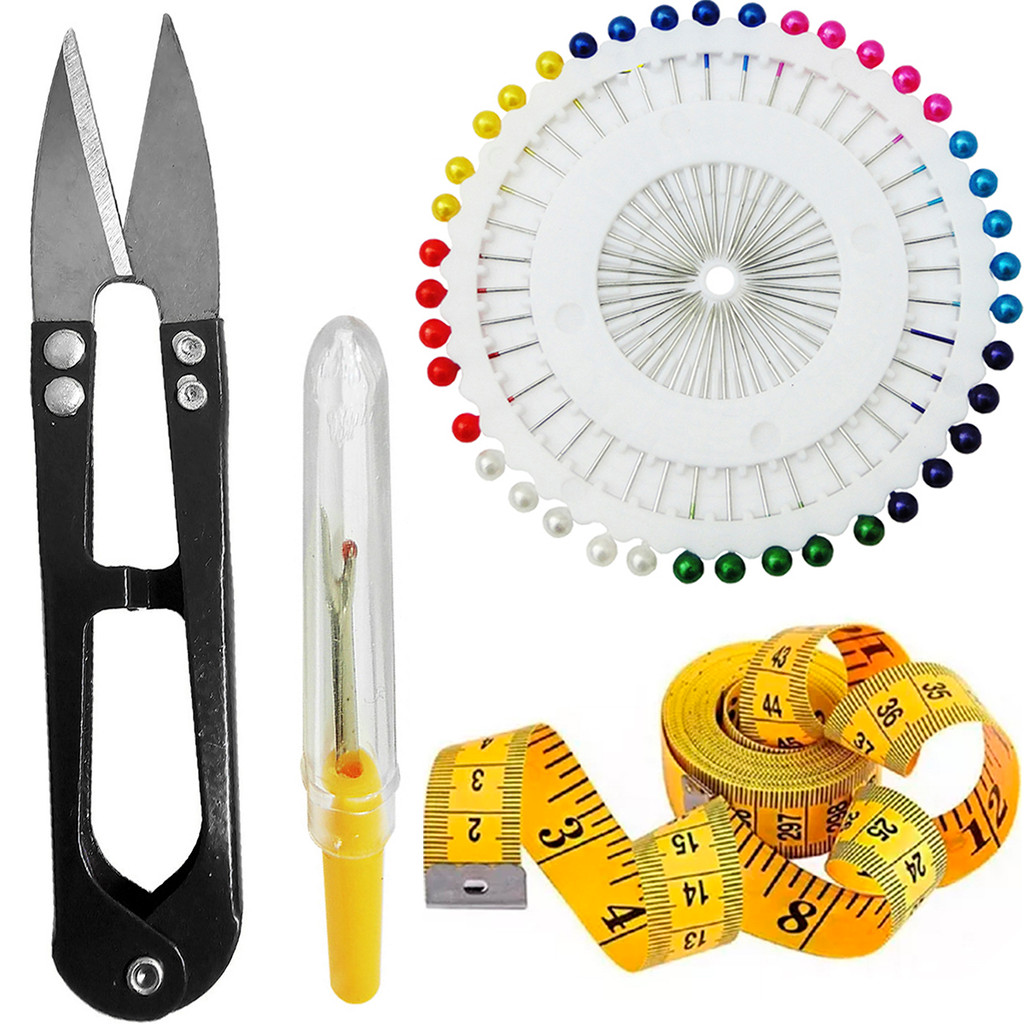 Kit Costura Alfinete Fita Metrica Abridor De Casa Tesoura