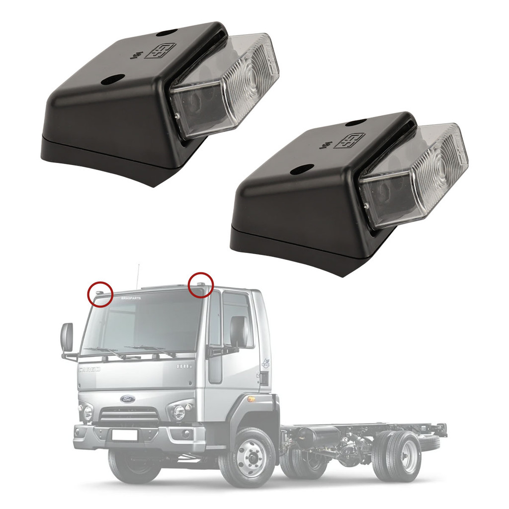 Lanterna Delimitadora Teto Baixo Alto Ford Cargo 2011 2012 Par ou Lados Esquerdo Direito Cristal em Oferta na Shopee