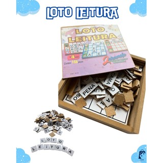 Brinquedo Loto Leitura Para Alfabetização Educativo E Pedagógico Com 156 Peças 