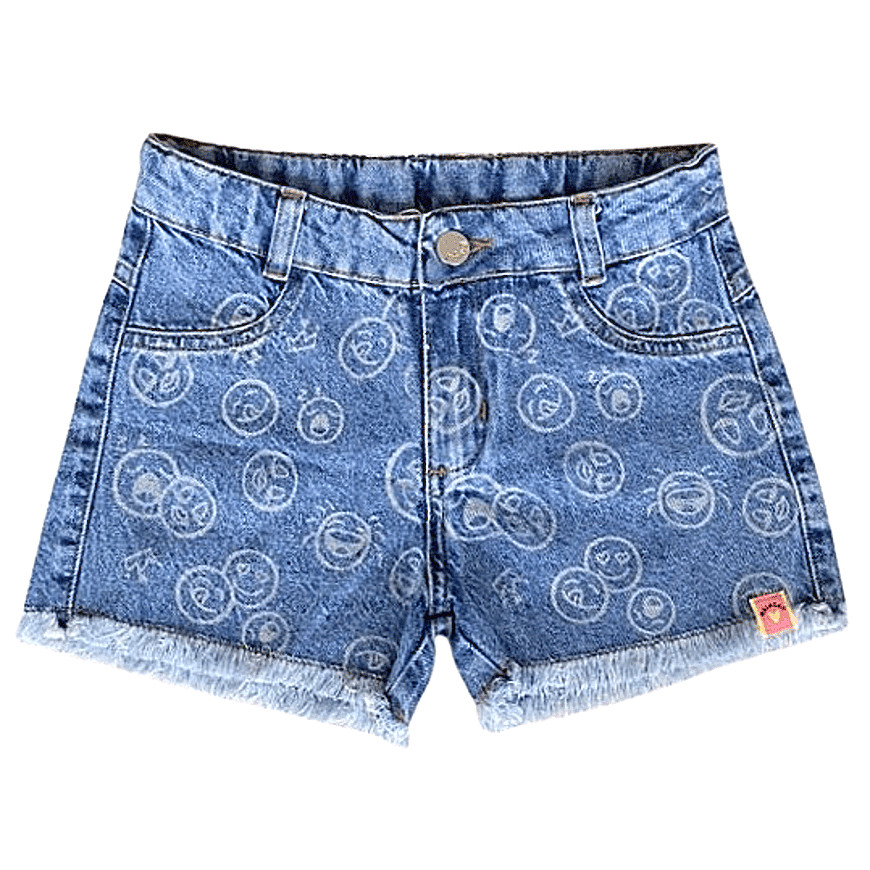 SHORTS JEANS INFANTIL EMOJIS MÁLAGAH