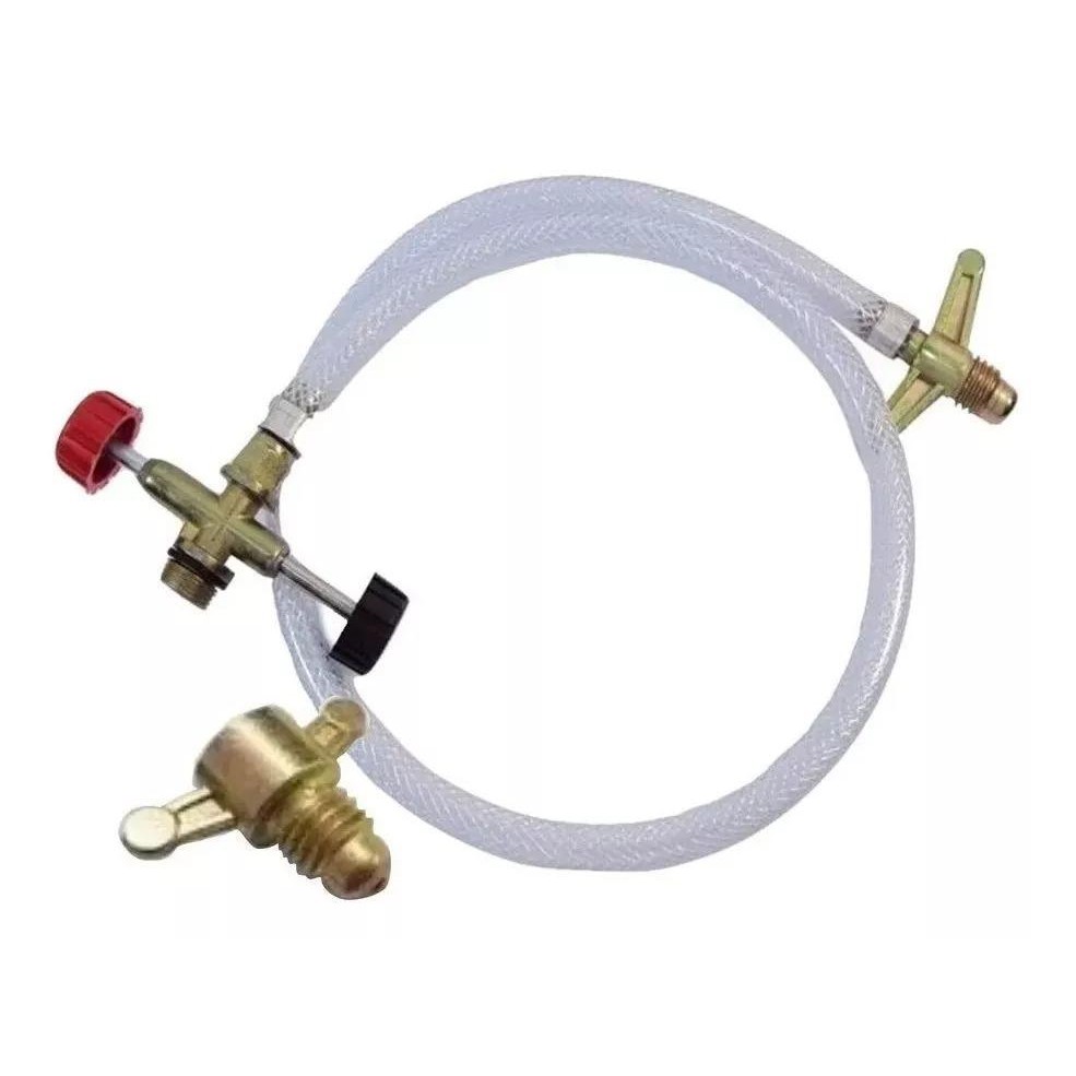 Registro Técnico Com Mangueira Para Gás + Adaptador P13