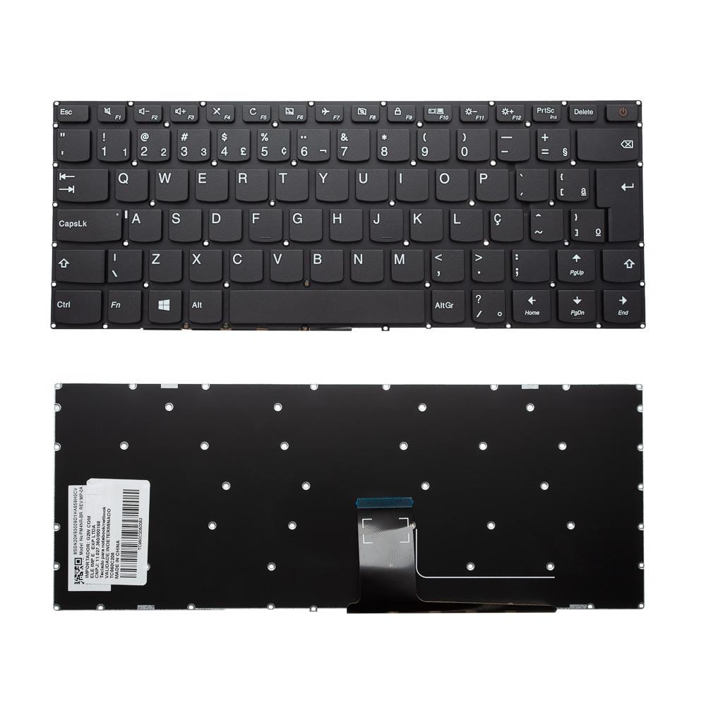 Teclado para Notebook Lenovo Ideapad 110-14IBR | Preto ABNT2 em Oferta na Shopee