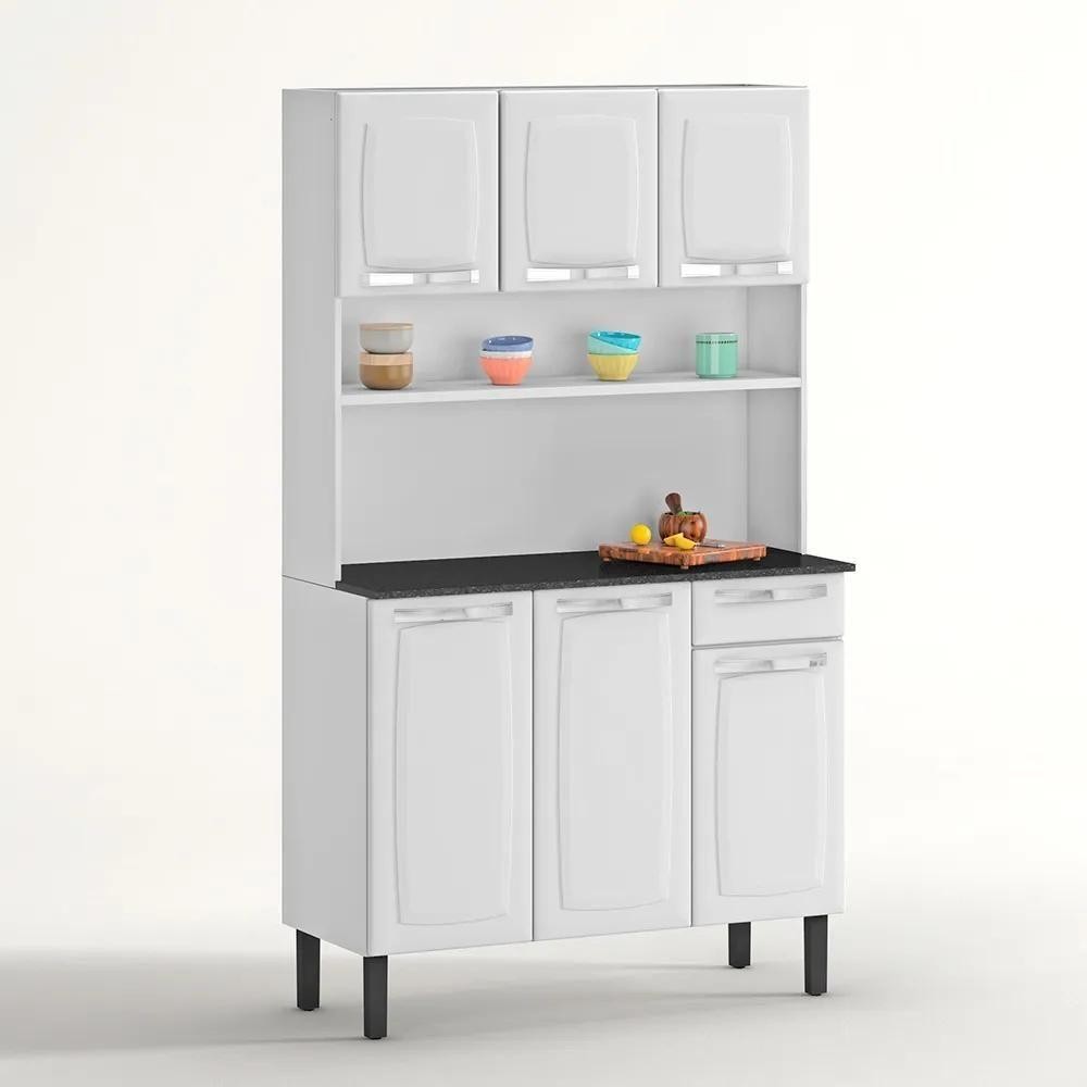 Kit Cozinha Rose Compacta Itatiaia Em Aço 6 Portas 1 Gaveta Branca I3G1-105 em Oferta na Shopee