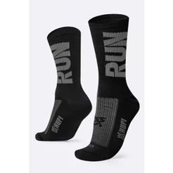 Meia para Corrida HUPI Run, Cor Preto/Cinza, Tamanho 36-42