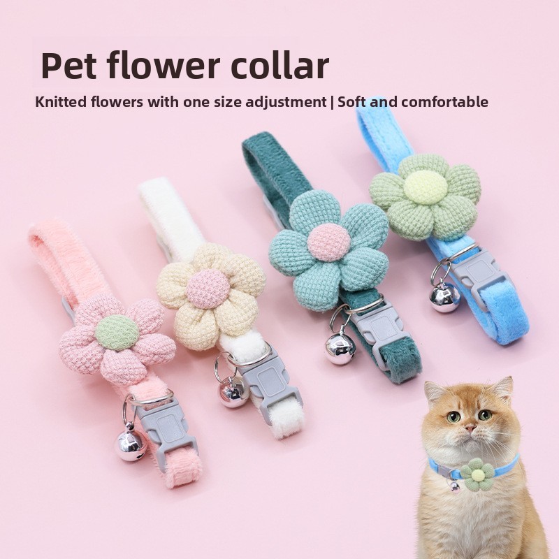 Novo Atacado Coleiras Para Animais De Estimação , Fofas De Sino De Flor De Desenho Animado , Colares Gatos , Suprimentos