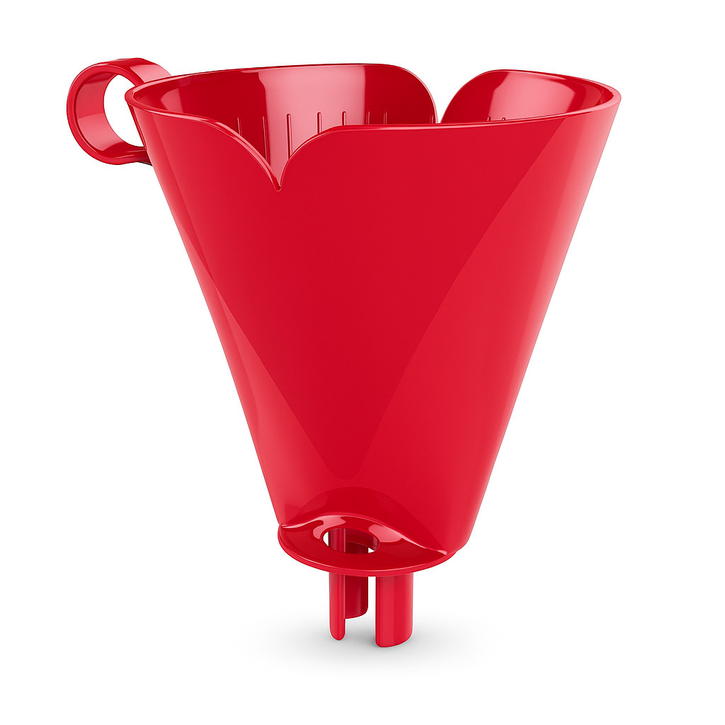 Suporte Porta Filtro Café Tam 103 Coador Plástico Vermelho Chaleira Cafeteira bule Manha Cozinha UD