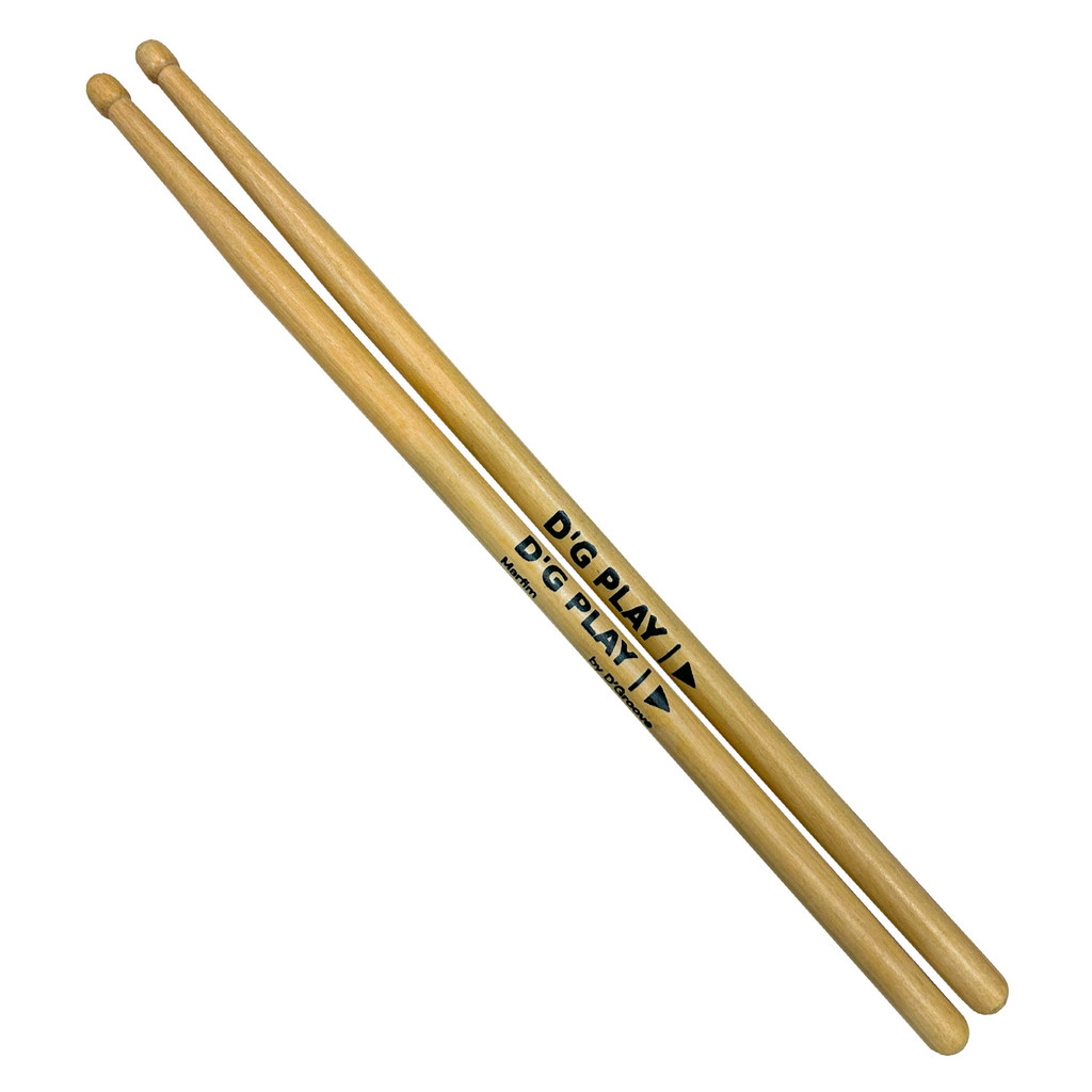 Baqueta Para Bateria DG Play Ponta de Madeira LONGA Em Marfim Com Maior Durabilidade Padrão 5A By DGroove