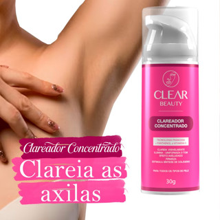 Clareador de virilha e axila Creme Clareador Partes Intimas - Clear Beauty em Oferta na Shopee