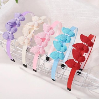 2/4/6 Pçs/Lote Borboleta Pérola Hairhoop Para Meninas Adorável Duplo Bowknot Bandana Acessórios De Cabelo em Oferta na Shopee