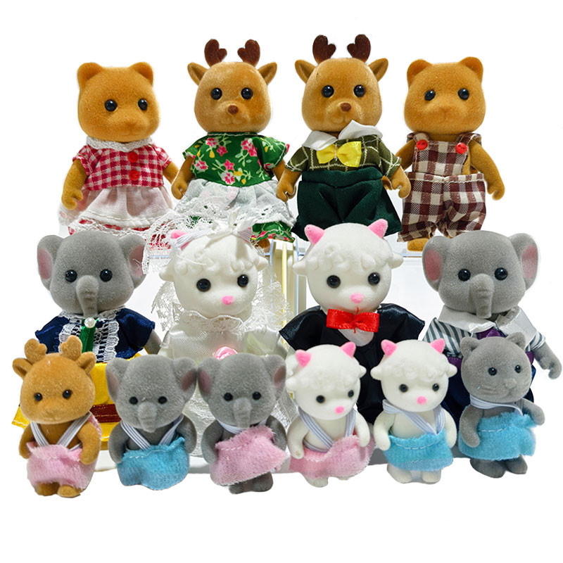 Simulado Floresta Animal Família Boneca Acessórios Ovelha Panda Casa De Bonecas Figuras Brinquedo Cena Do Quarto Mini De em Oferta na Shopee
