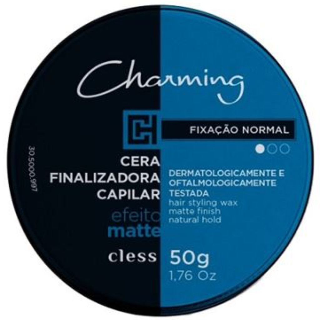 Pomada Cera Charming Cless 50g Efeito Matte Fixação Normal Modeladora e Finalizadora para Cabelos