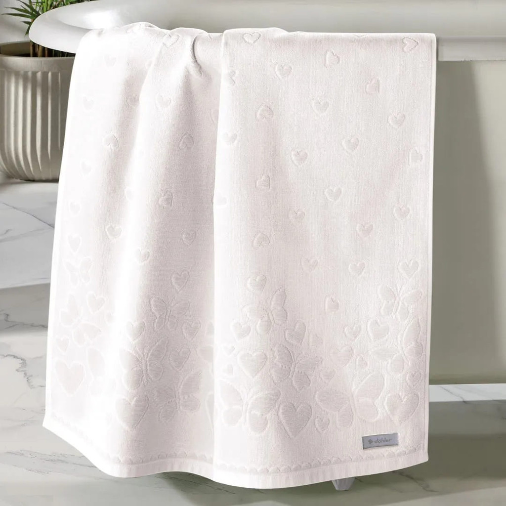 Toalha de Rosto Velour Jacquar Romance 50CM X 80CM Dohler — imagem 2 de 2