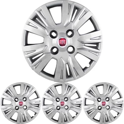 JG 4 Calota Palio Essence 2014 15 16 Aro 13 Prata Metálico com Emblema