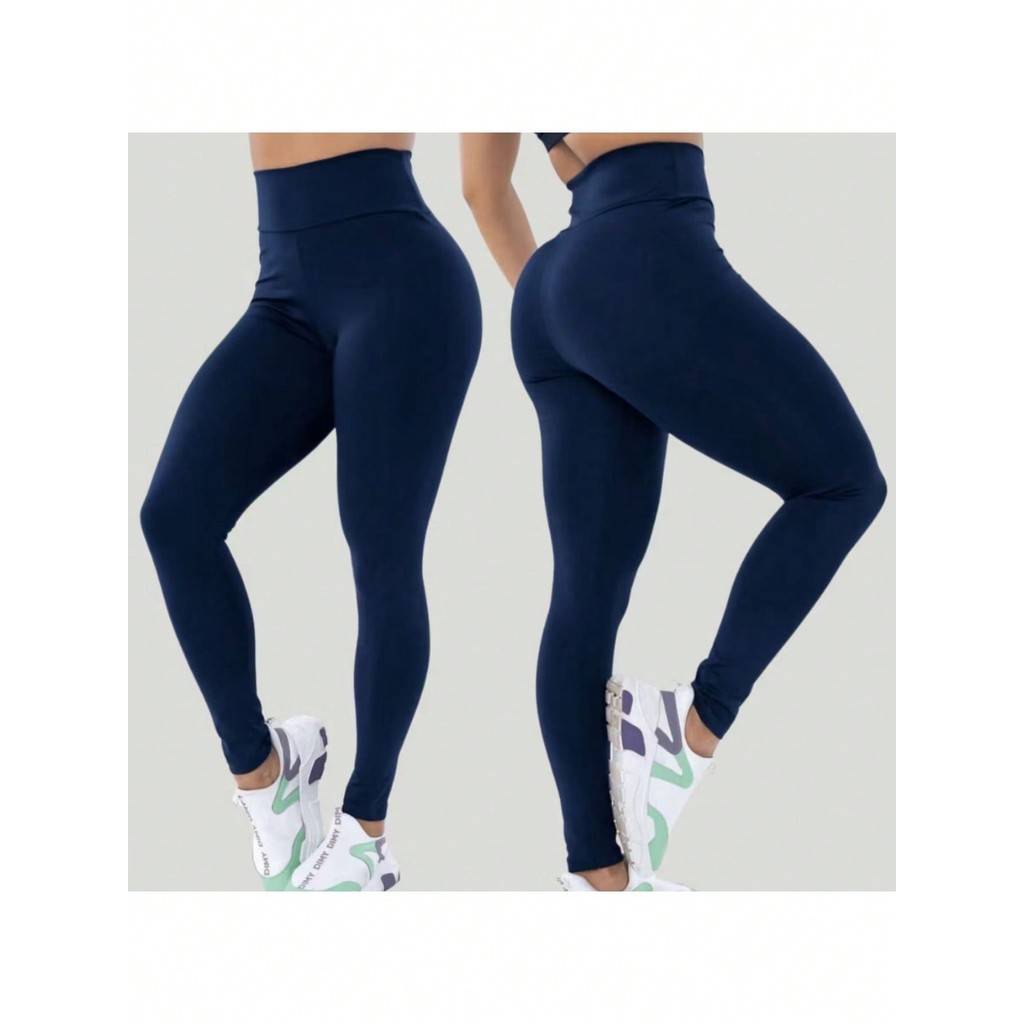 Calça legging flanelada forrada suplex cintura alta compressão feminina academia malhar fitnes corrida térmica P M G GG