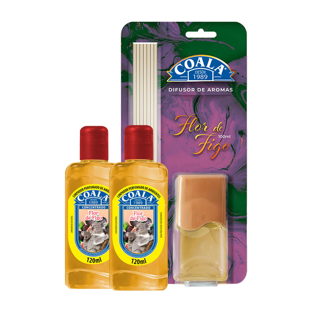 Kit Coala Limpador 120 ml + Difusor 100ml - Flor de Figo em Oferta na Shopee