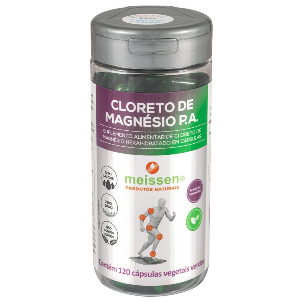Cloreto De Magnésio P.a.  Meissen Vegano 120 Cápsulas Vegetais Cada Sabor:Neutro em Oferta na Shopee