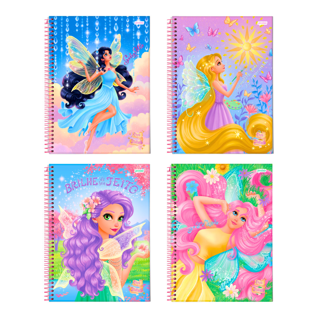 Caderno 1 Matéria Universitário 80 Folhas Conto de Fada - JANDAIA em Oferta na Shopee