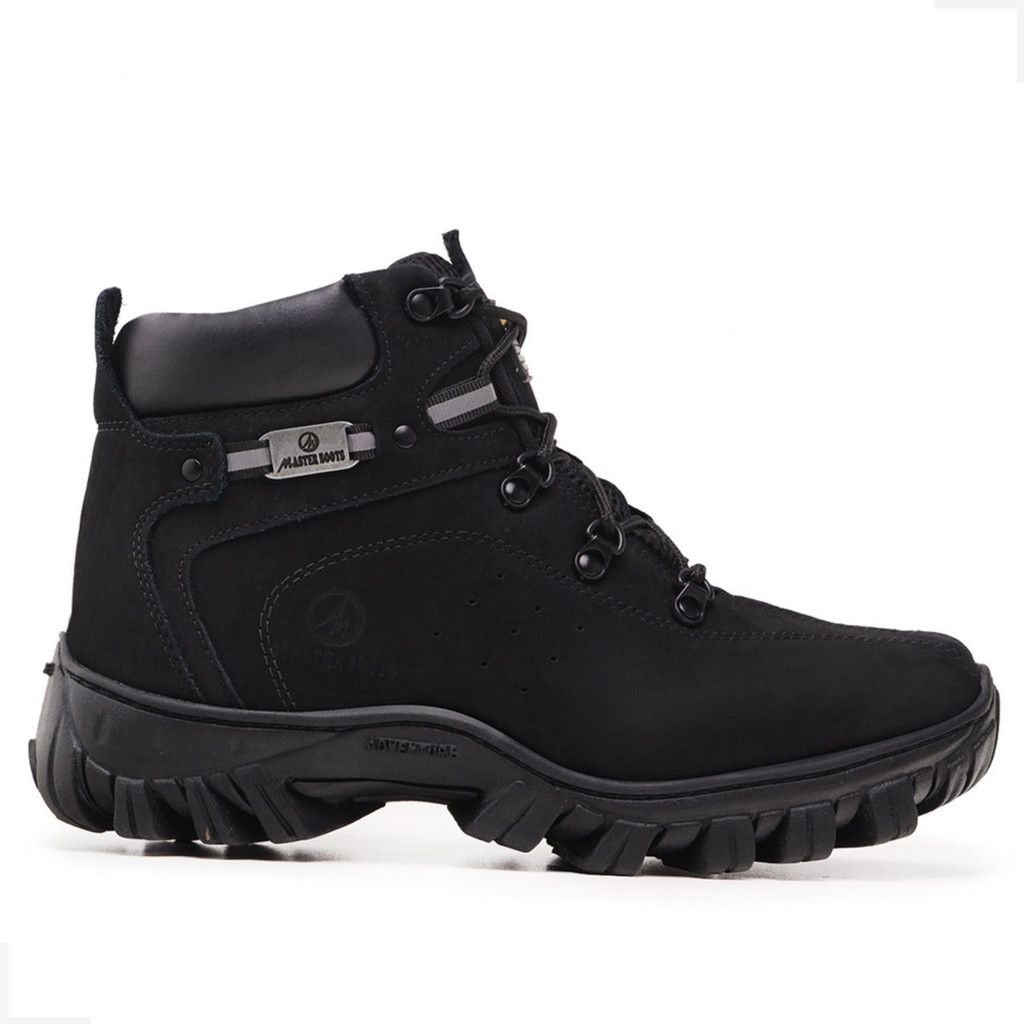 Bota Coturno Adventure Couro Legítimo Epi C.a. Segurança Trabalho Bico PVC Palmilha em Gel Reforçado Promoção