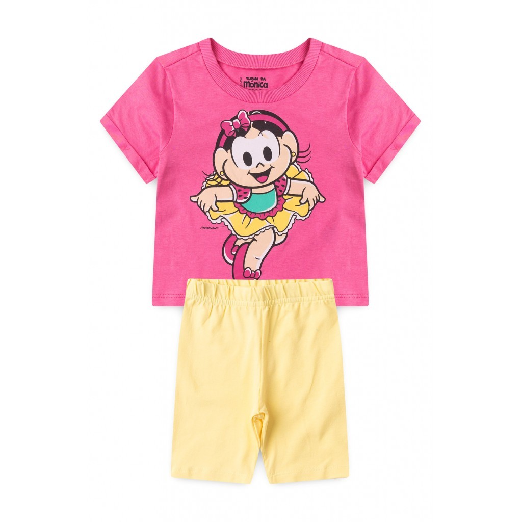 Conjunto Infantil Feminino Festa Da Magali - Turma da Mônica em Oferta na Shopee