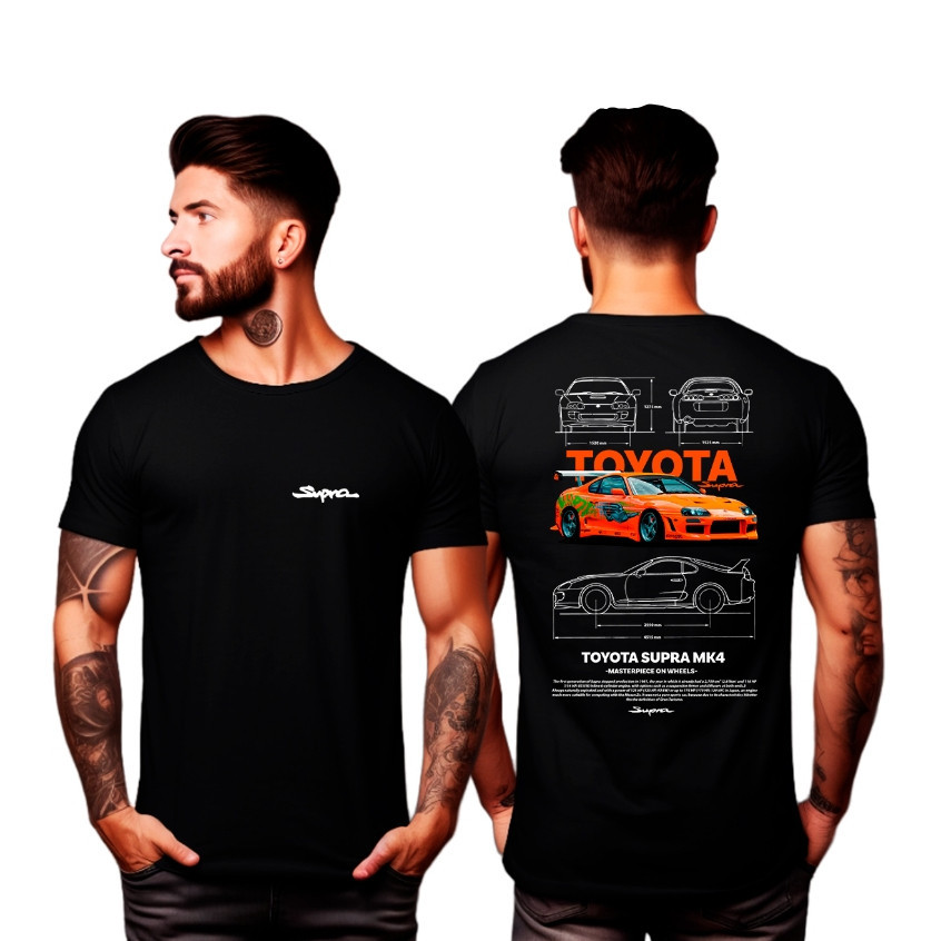 Camiseta Toyota Supra MK4 100% Algodão Lançamento  em Promoção