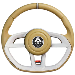 Volante GTI Bege Branco Sandero Logan Clio Duster Renault