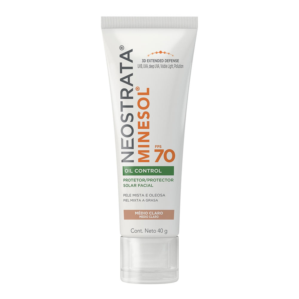 Protetor Solar Facial Neostrata Minesol Oil Control FPS 70 Cor Médio Claro 40g - Beauty
