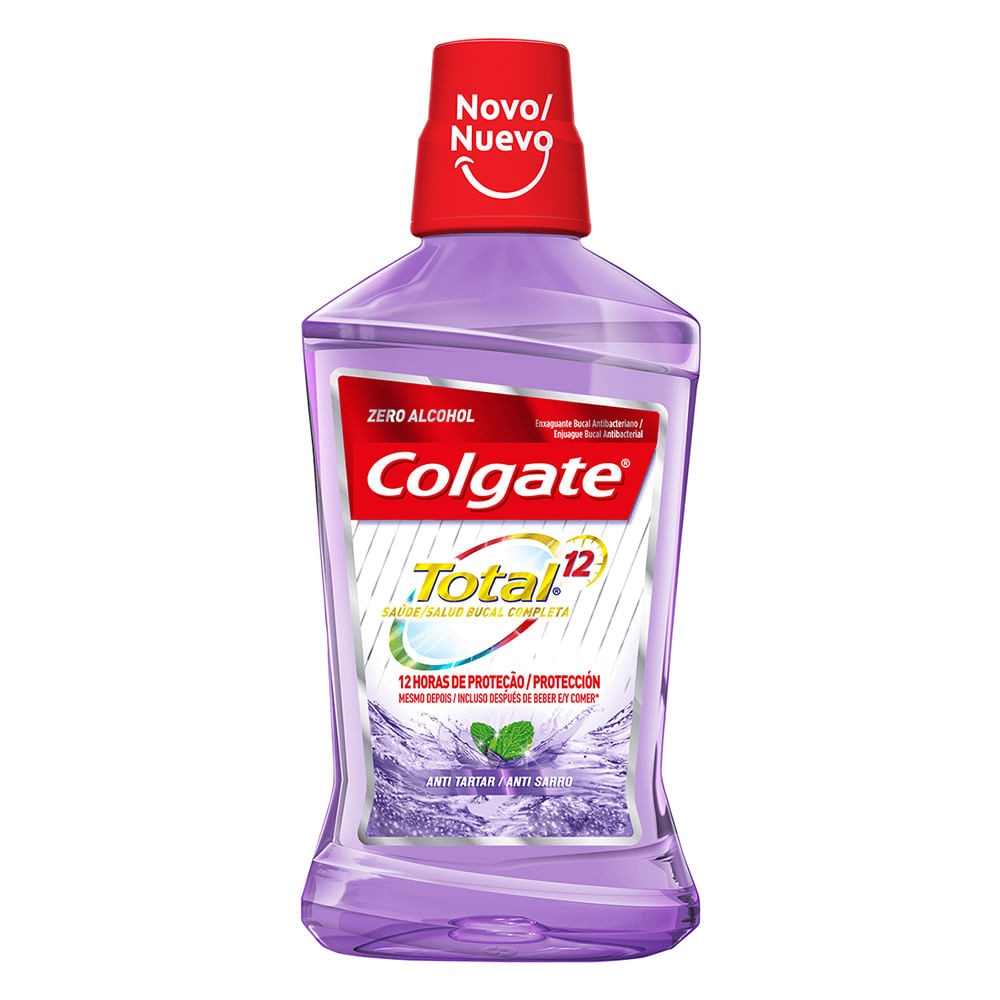 Enxaguante Bucal Colgate Total 12 Anti Tartar Sem Álcool 500ml - Health