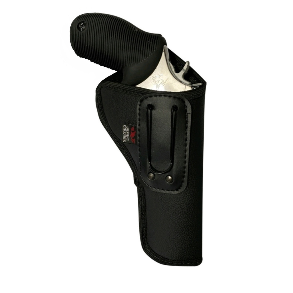 Coldre Velado Sem Aba PREMIUM Para Revól. Taurus Rt 627 .357 4 Pol 7 Trs Em Neoprene e Couro P.U Desert Coldres