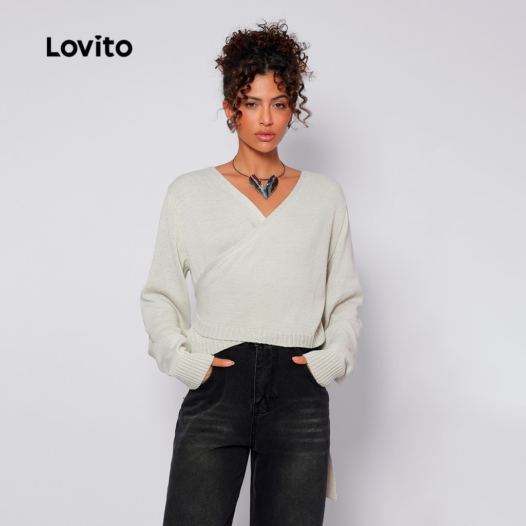 Detalhes do Lovito x Glenda Camiseta Feminina Manga Curta Gola Polo com botões frontais  LB111BRL140