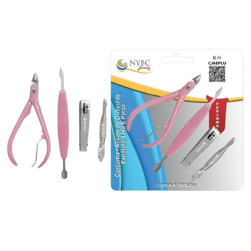 CONJUNTO: ALICATE, ESPATULA, LIXA E PINCA INOX NYBC CJAEPLU