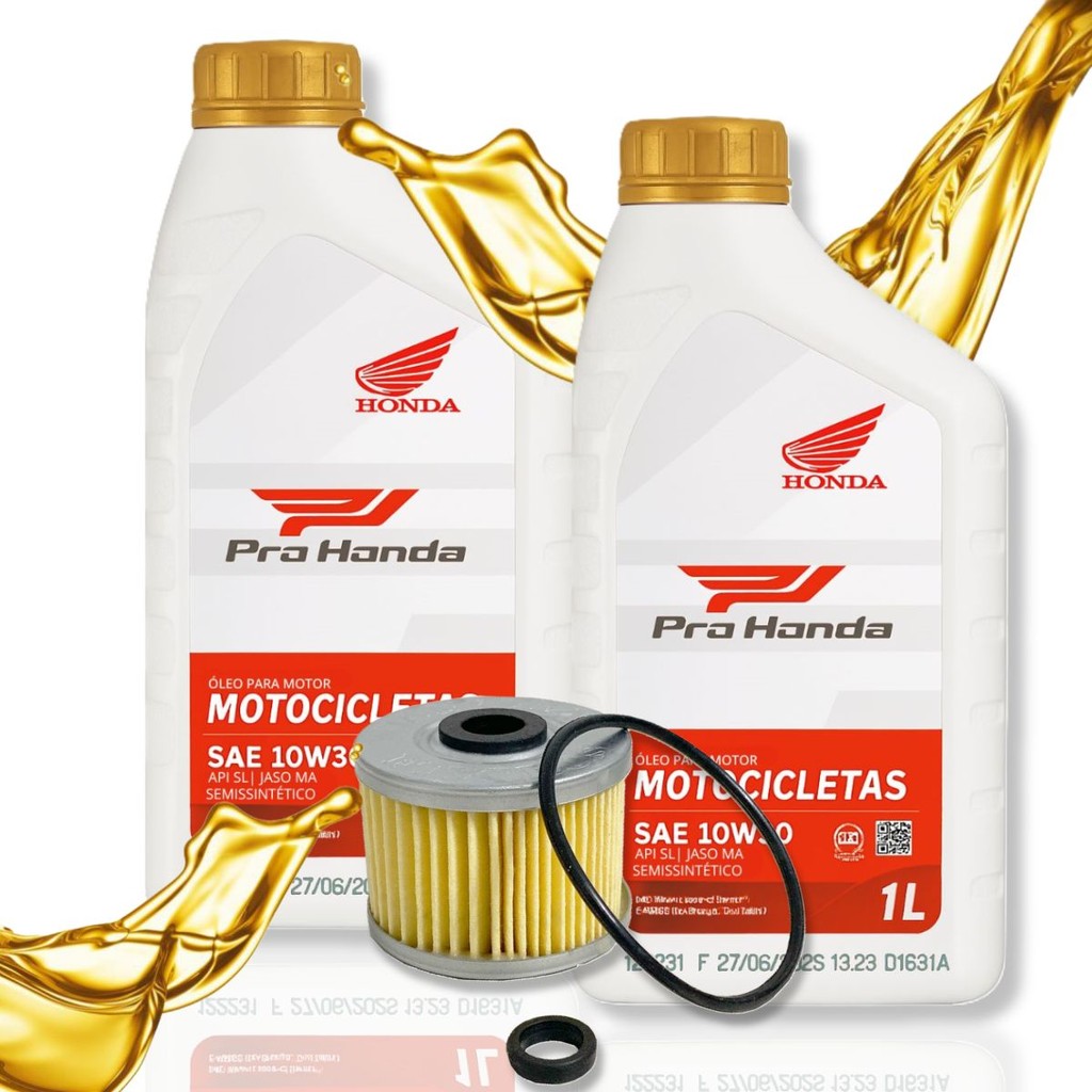 Troca de Óleo Cb 300R / Cbx 250 Twister / Xr 250 Tornado / Xre 300 Honda 10w30 + Filtro em Oferta na Shopee