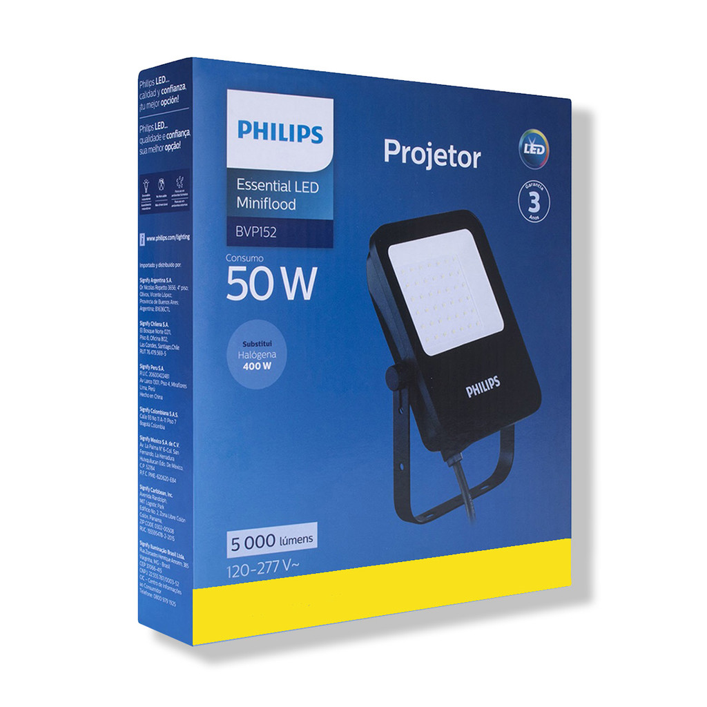 Refletor Led Philips G3 50W IP65 4700 Lumens Amarela Bv