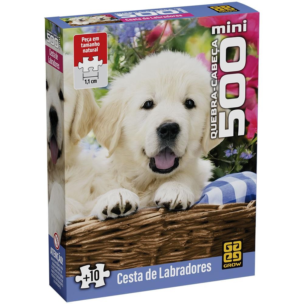 Mini Quebra-cabeça 500 peças Cesta de Labradores em Oferta na Shopee